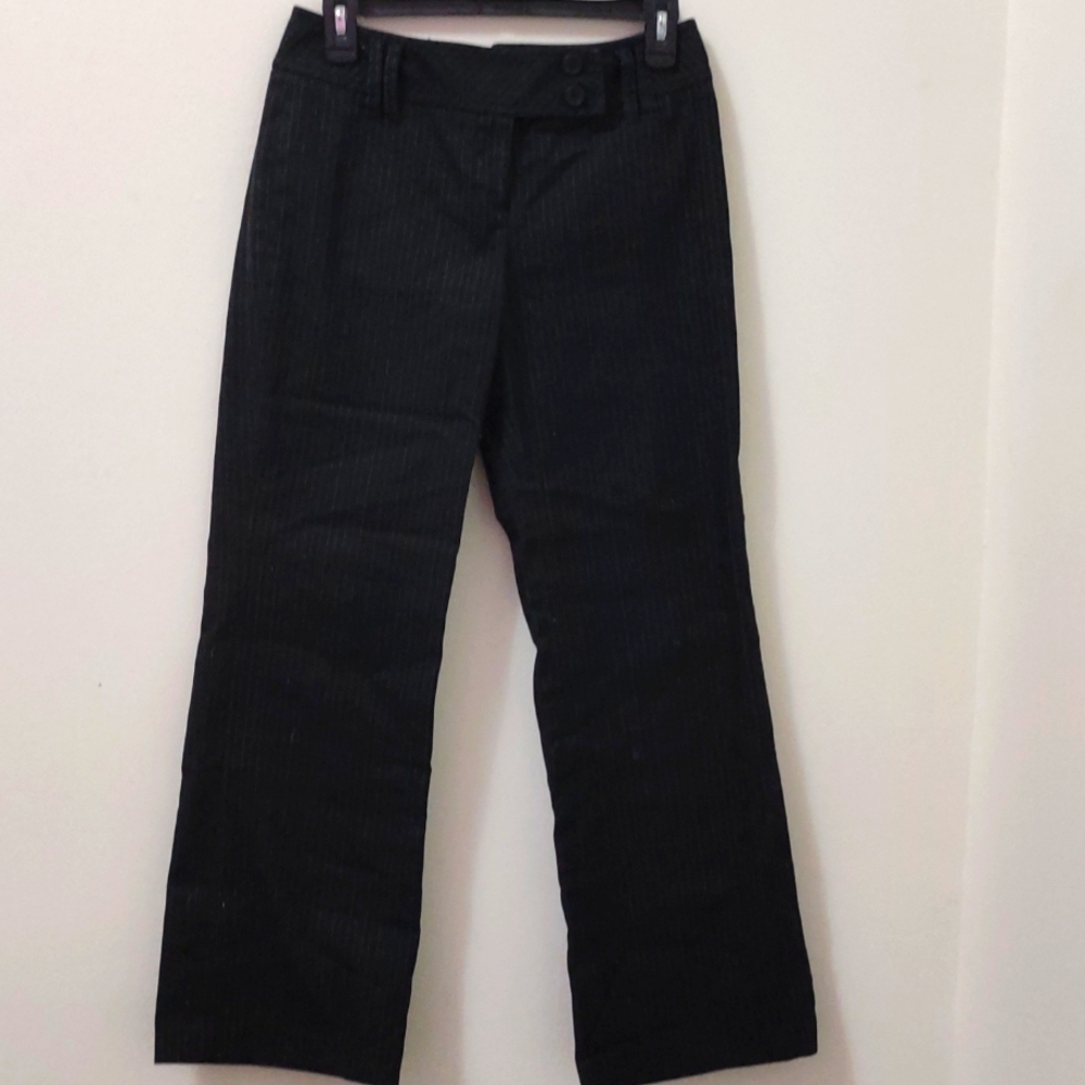 Black stripped flare pants